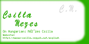 csilla mezes business card